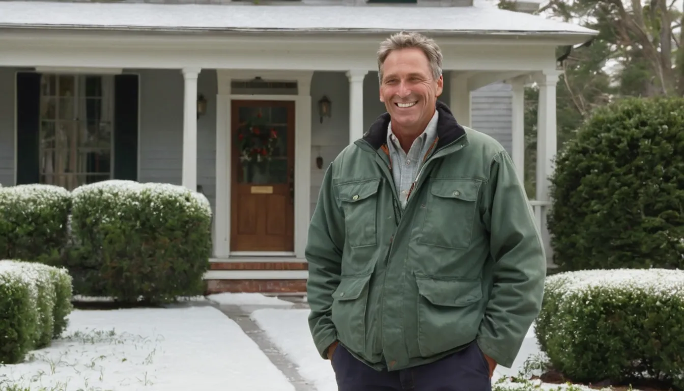 A friendly provider talking with a homeowner at the front door of a house in Trenton